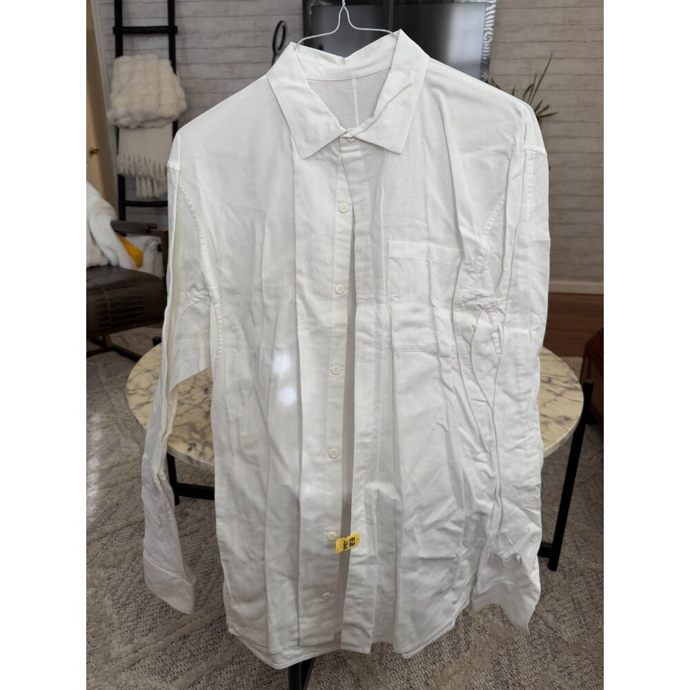Lululemon Commission White Buttondown Long Sleeves Qwick Oxford Dress Shirt